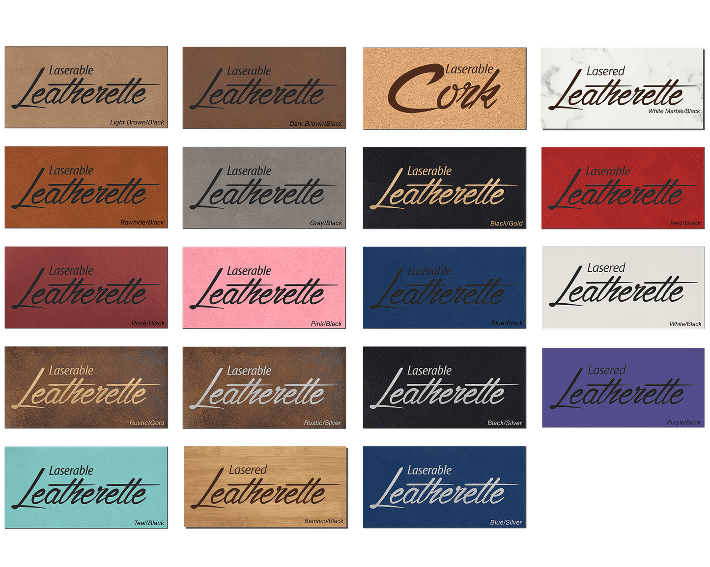 Laserable Leather Sheets Cases (pack of 10)