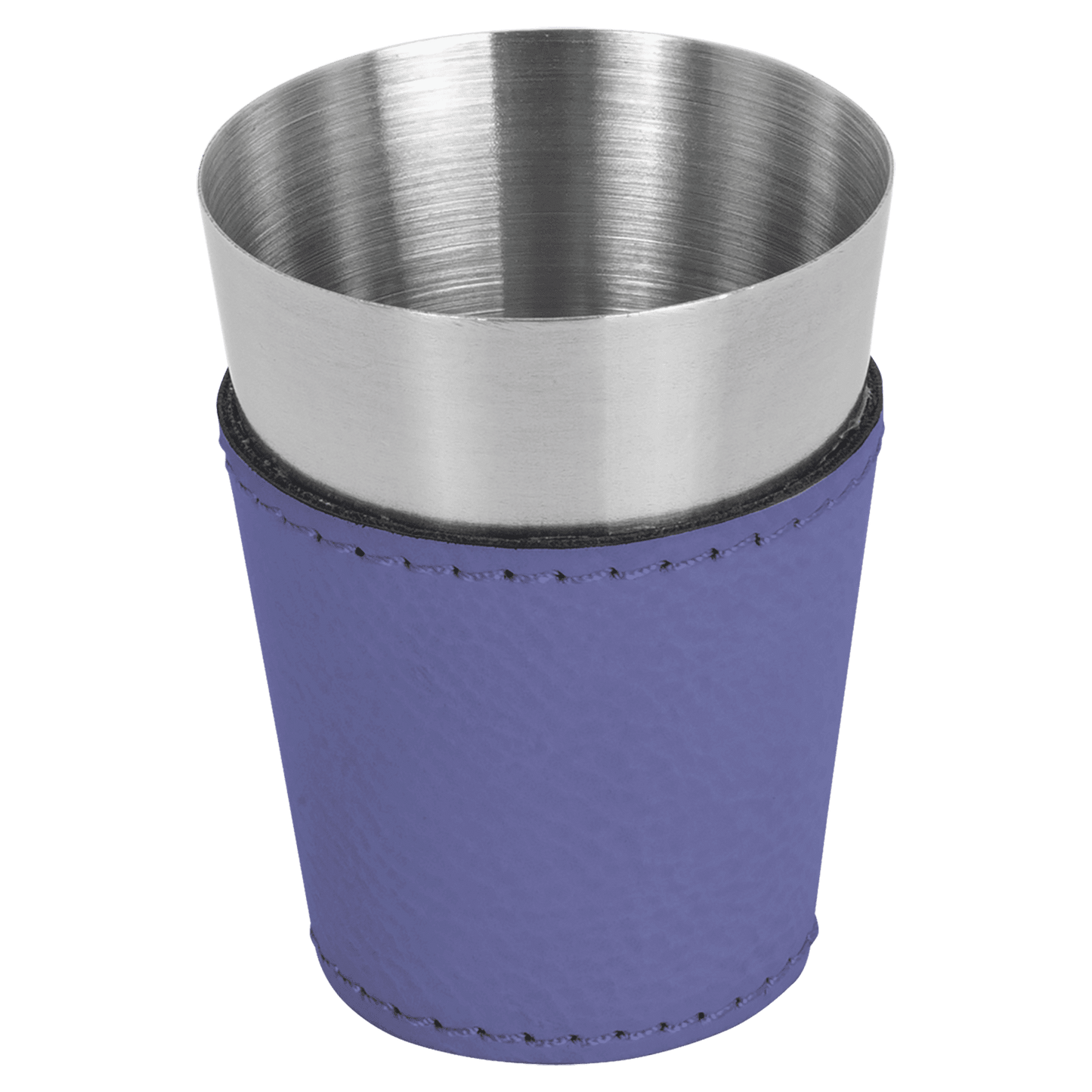 2 oz. Laserable Leatherette & Stainless Steel Shot Glass