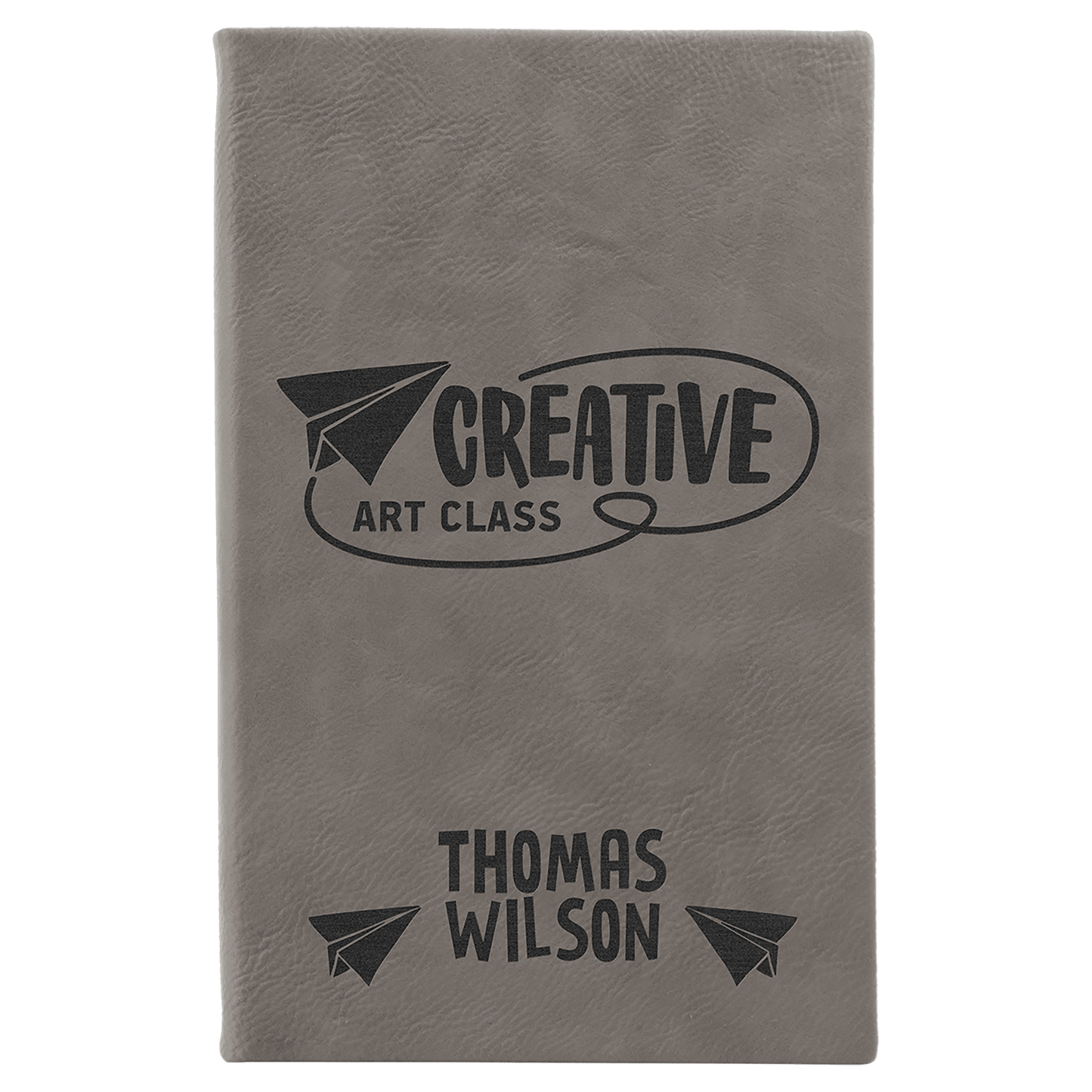 7" x 9 3/4" Laserable Leatherette Sketch Book with Unlined Notepad