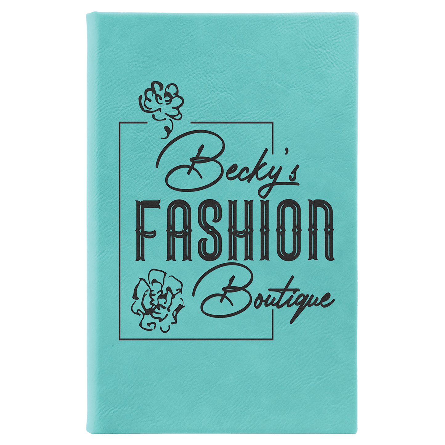 5 1/4" x 8 1/4" Laserable Leatherette Sketch Book with Unlined Notepad