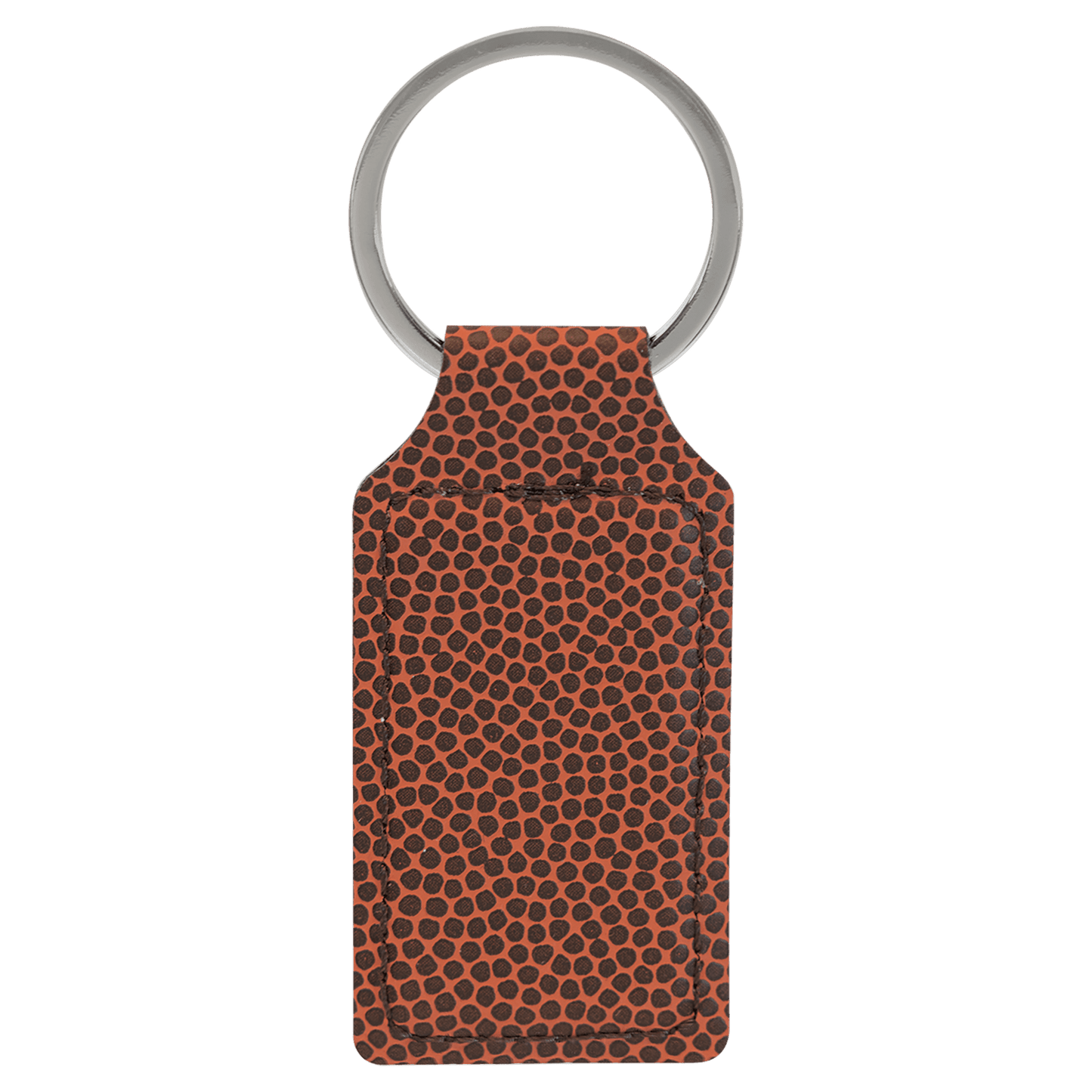 Laserable Leatherette Rectangle Keychain