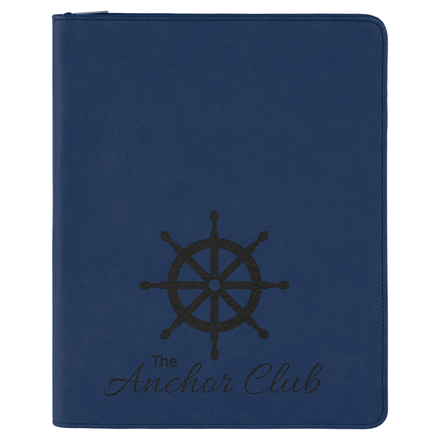 9 1/2" x 12" with Zipper Laserable Leatherette Portfolio with Notepad