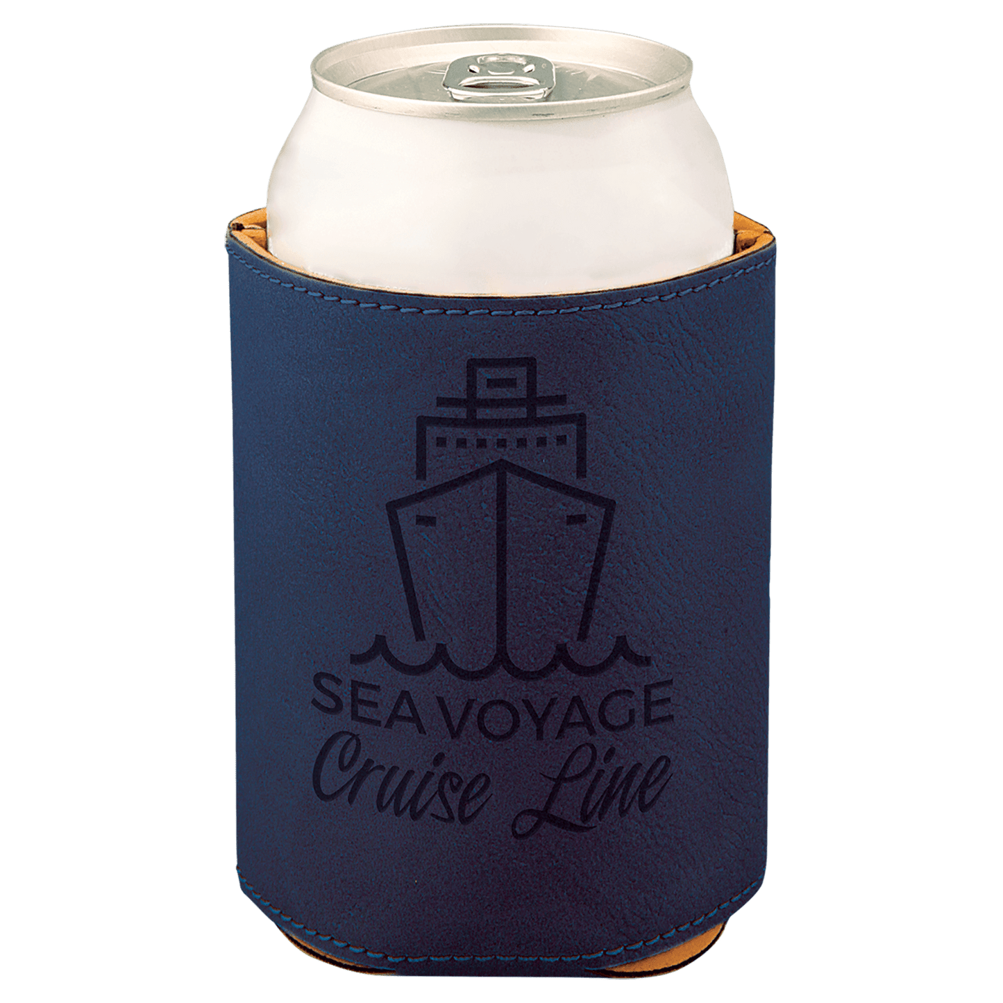 3 3/4" Laserable Leatherette Beverage Holder