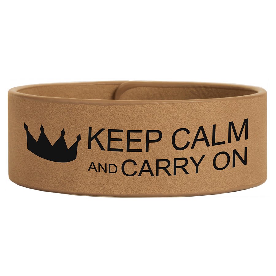 Laserable Leatherette Youth Cuff Bracelet