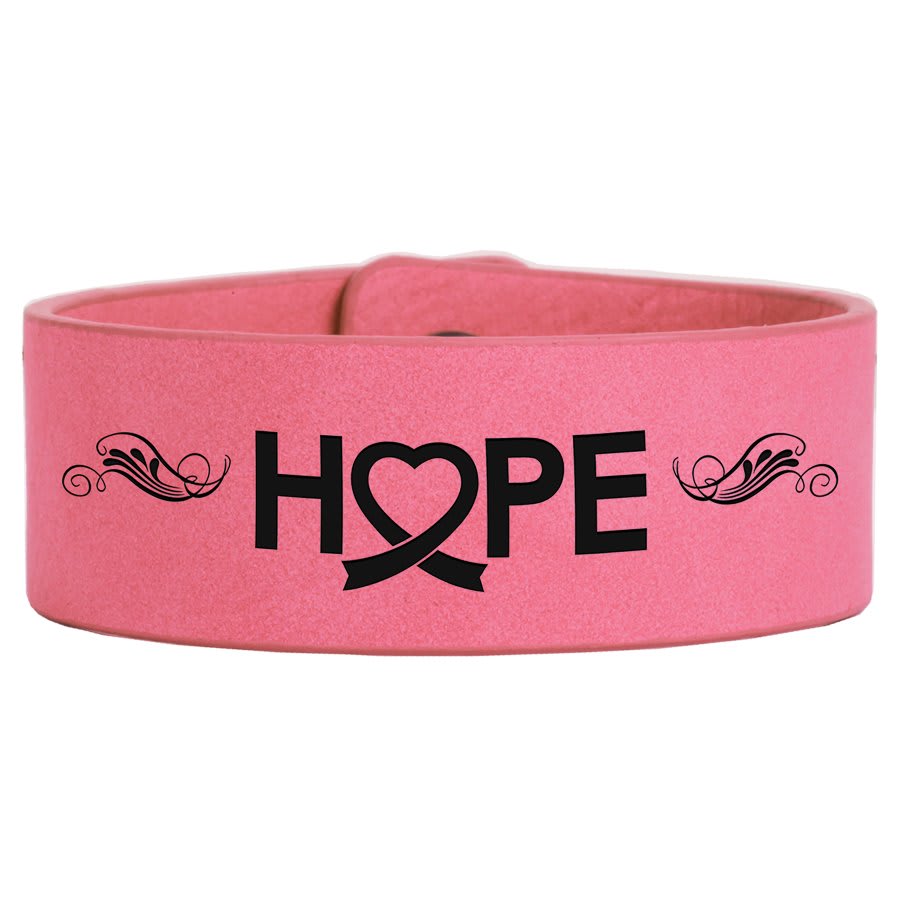 Laserable Leatherette Youth Cuff Bracelet