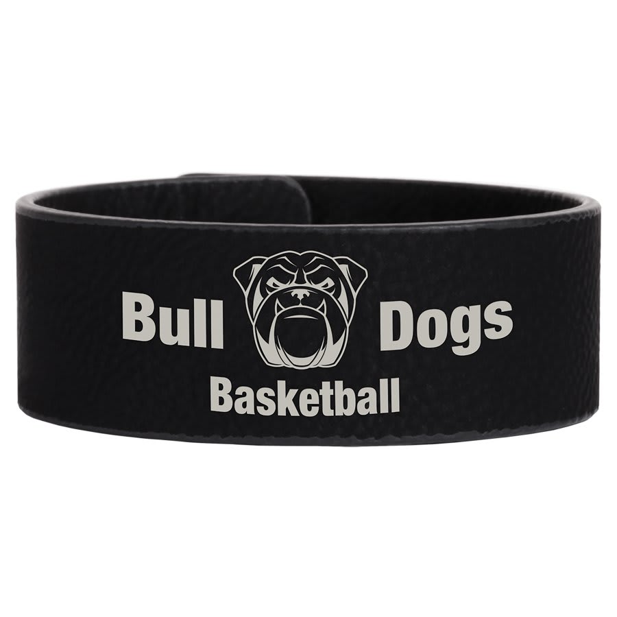 Laserable Leatherette Youth Cuff Bracelet