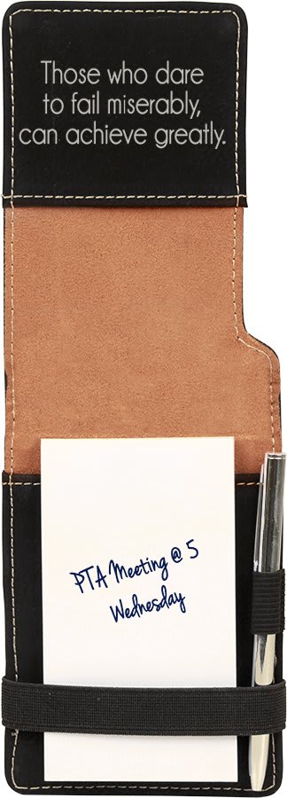 3 1/4" x 4 3/4" Laserable Leatherette Mini Notepad with Pen