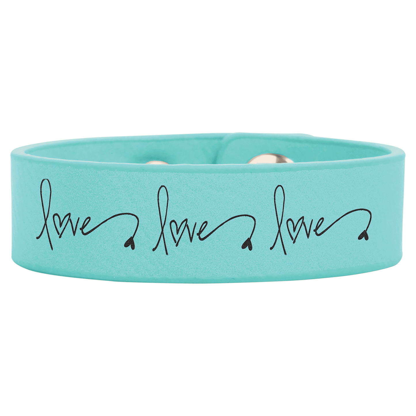 Laserable Leatherette Youth Cuff Bracelet