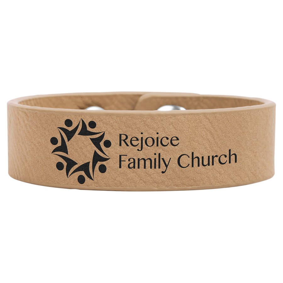 Laserable Leatherette Youth Cuff Bracelet