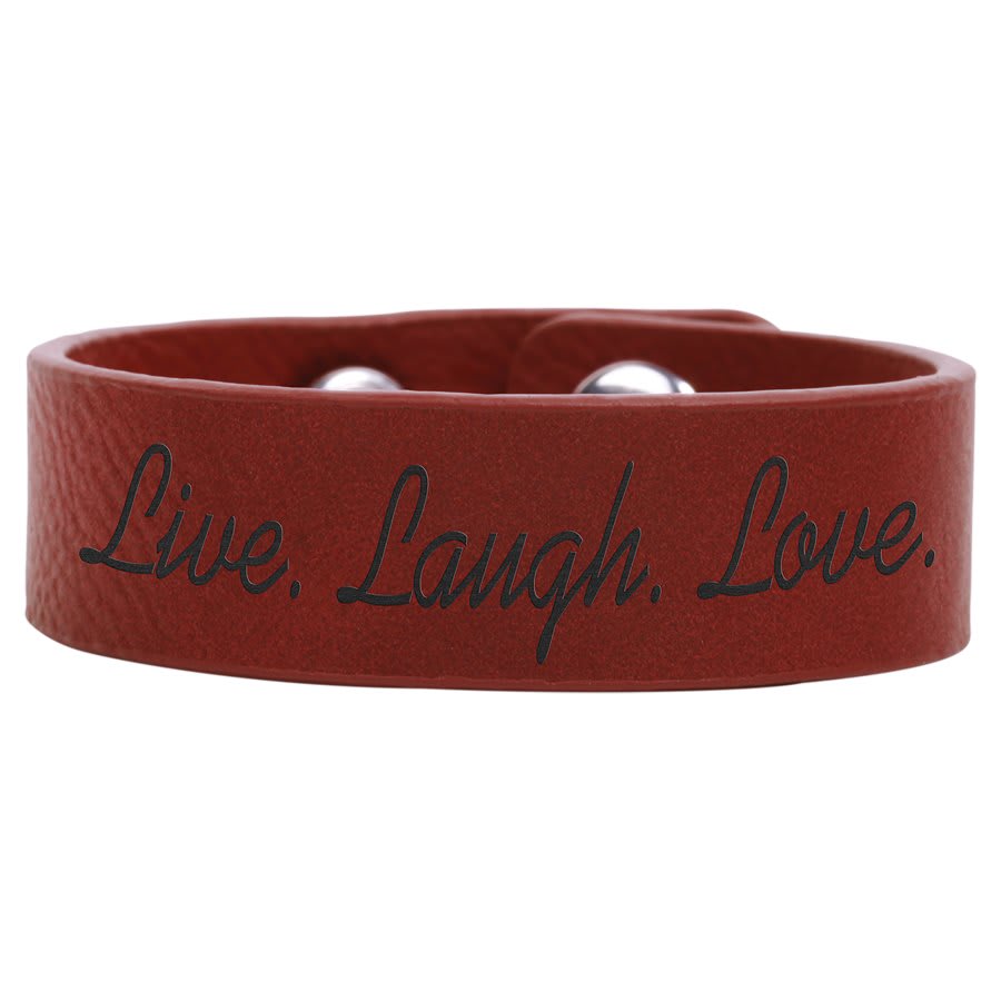 Laserable Leatherette Youth Cuff Bracelet