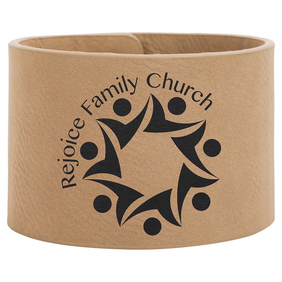 Laserable Leatherette Youth Cuff Bracelet