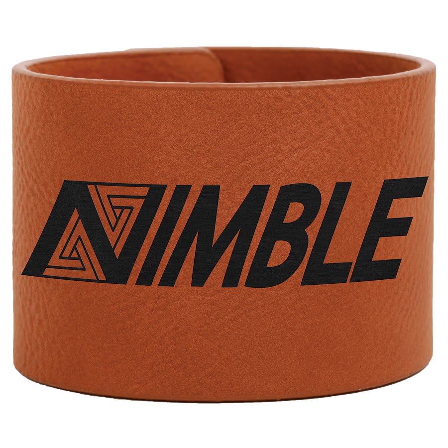 Laserable Leatherette Youth Cuff Bracelet