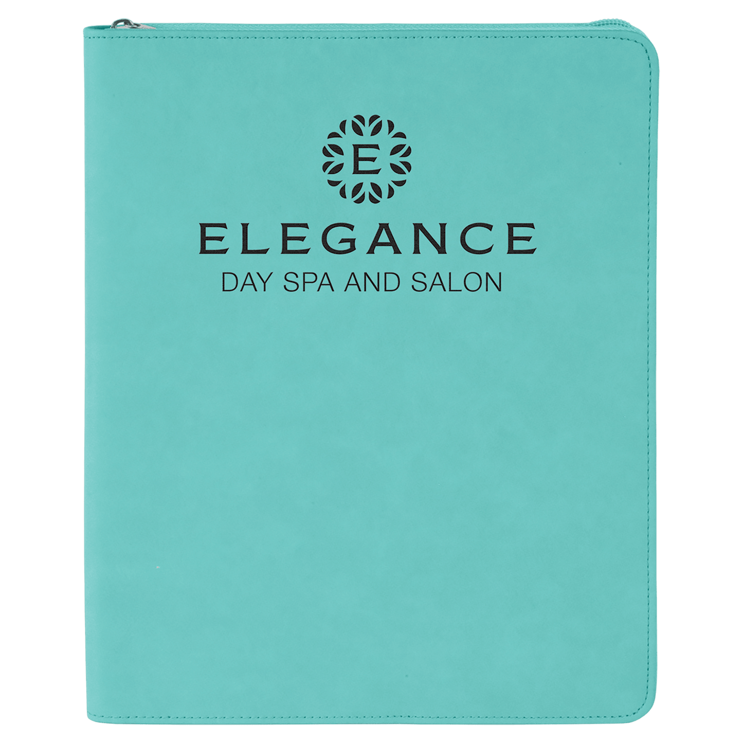 9 1/2" x 12" with Zipper Laserable Leatherette Portfolio with Notepad