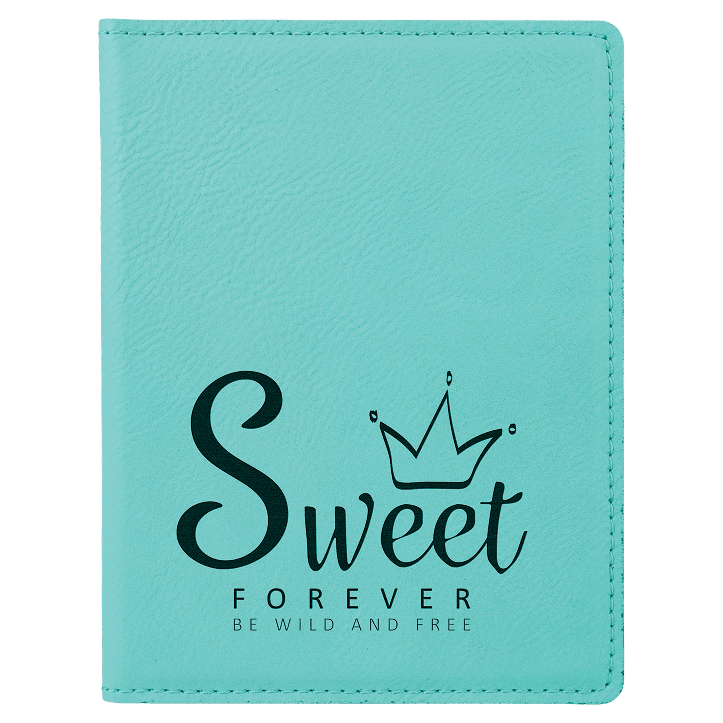 4 1/4" x 5 1/2" Laserable Leatherette Passport Holder