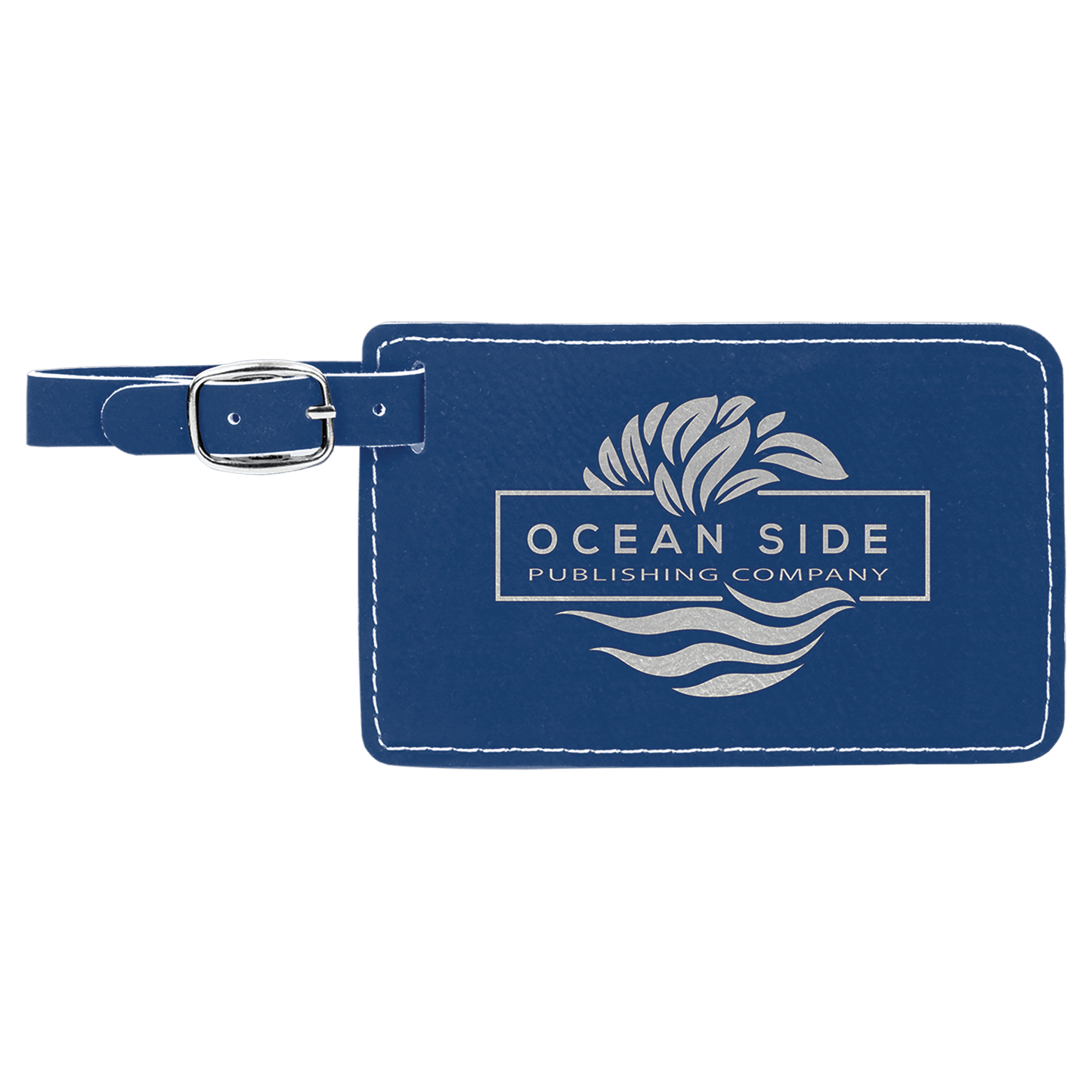 4 1/4" x 2 3/4" Laserable Leatherette Luggage Tag