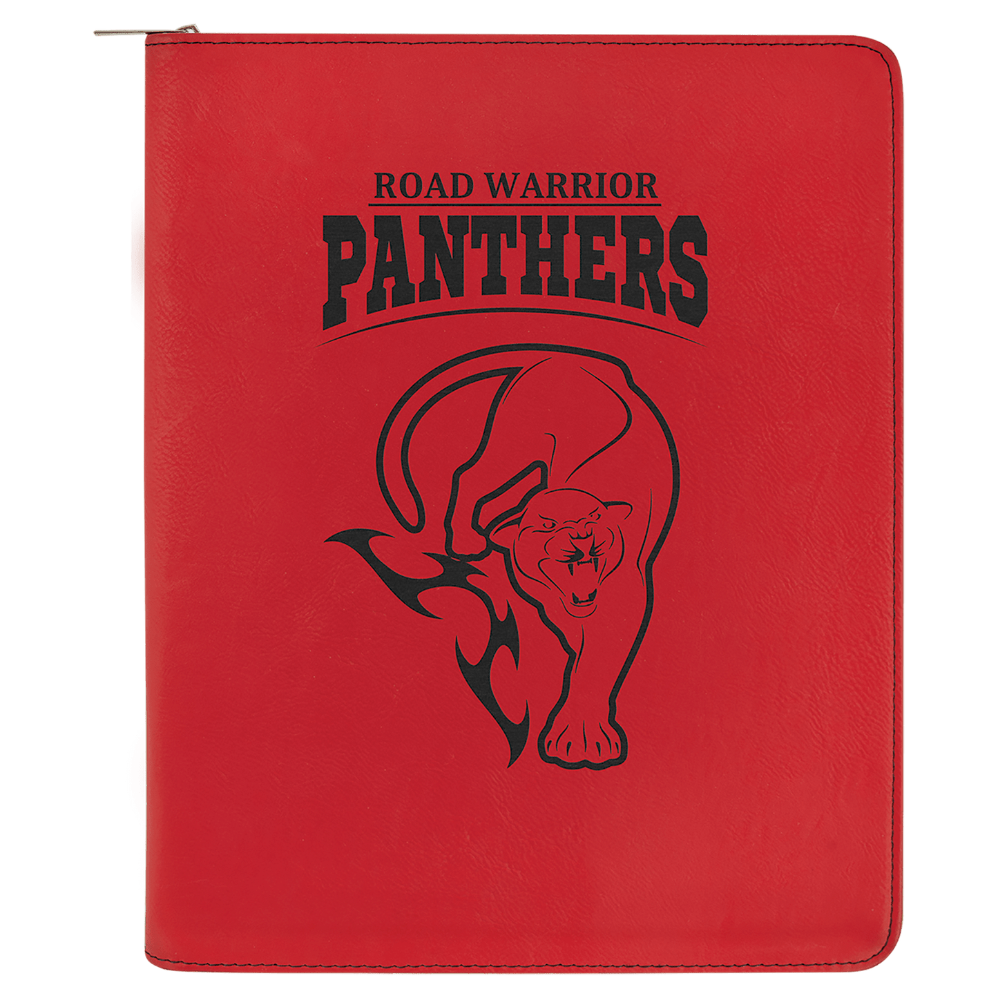 9 1/2" x 12" with Zipper Laserable Leatherette Portfolio with Notepad
