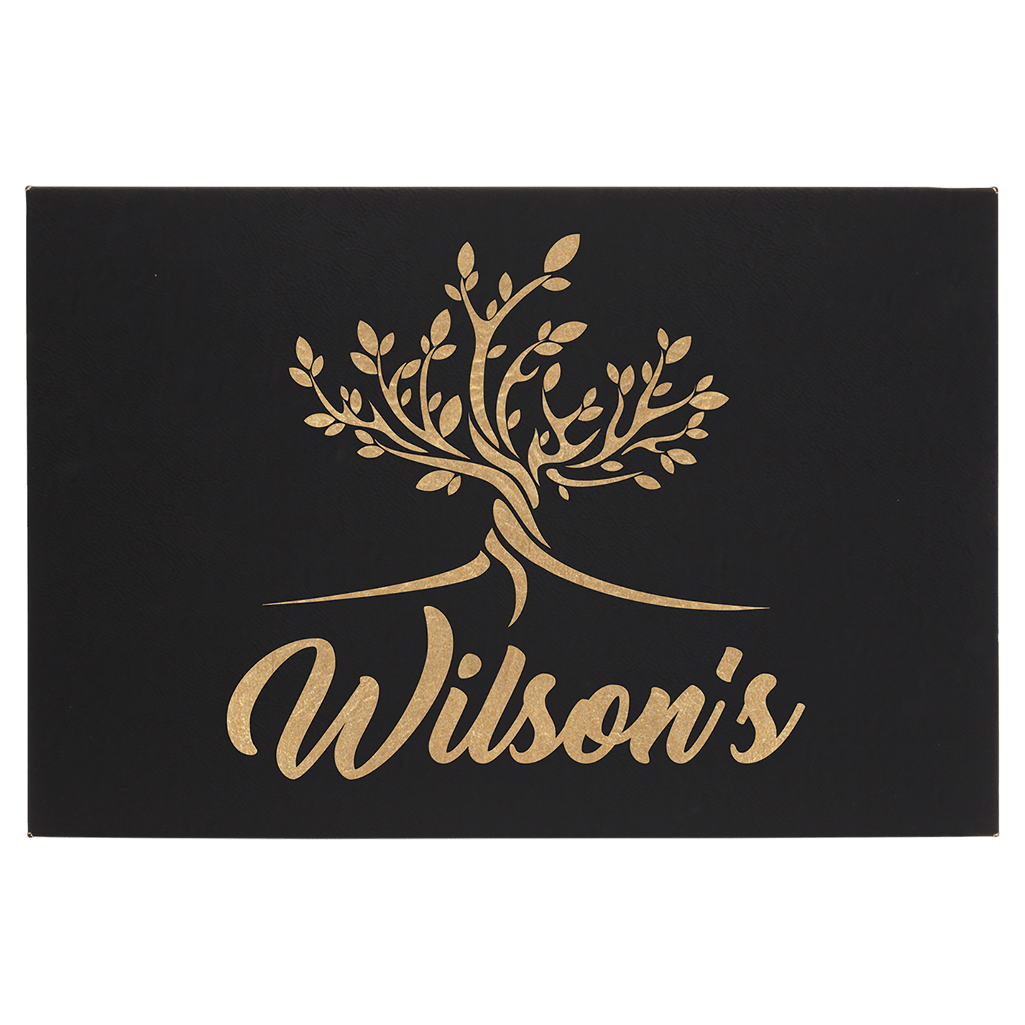 Rectangle Laserable Leatherette Wall Decor with Sawtooth Hanger