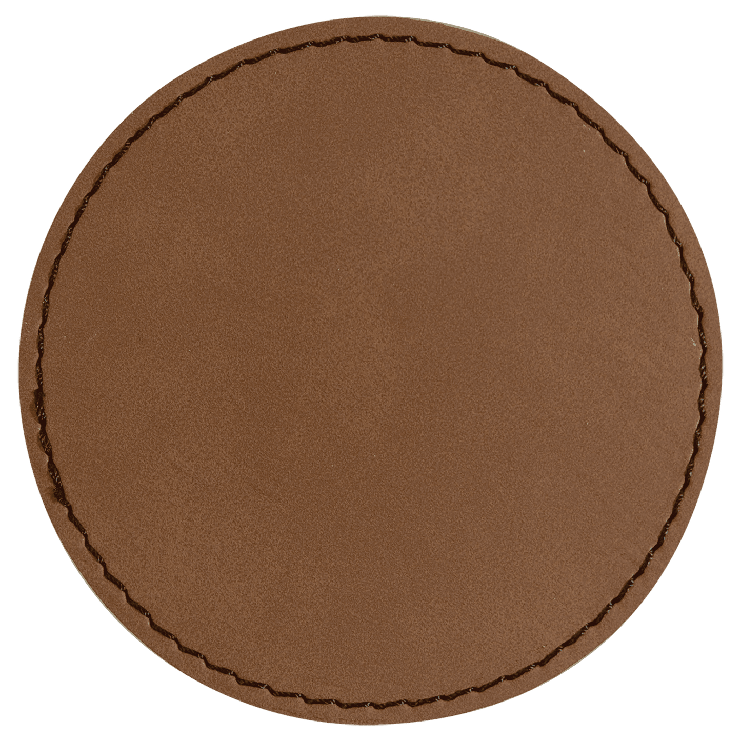 Round Laserable Leatherette Patch with Adhesive (3" Round or 2 1/2" Round)