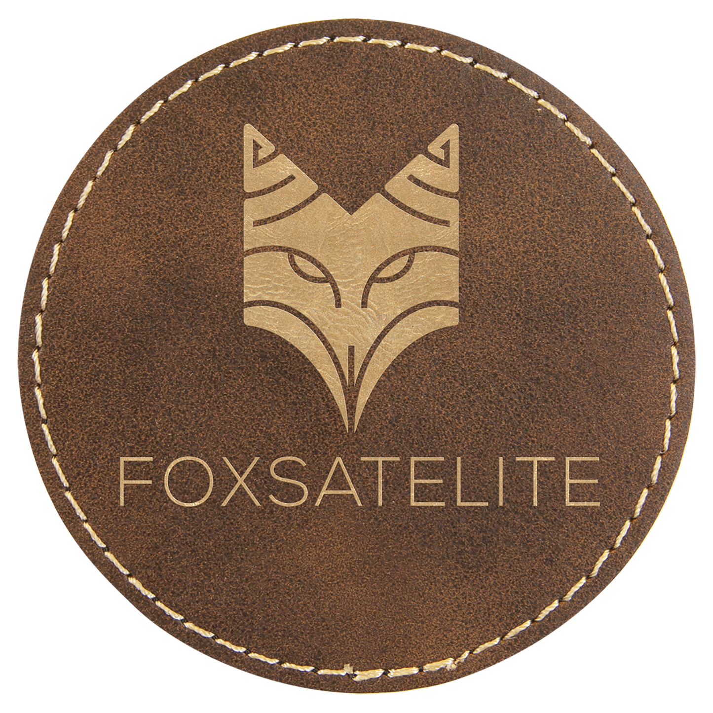 Round Laserable Leatherette Patch with Adhesive (3" Round or 2 1/2" Round)