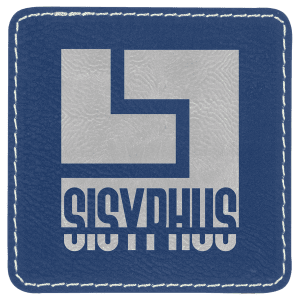 Square Laserable Leatherette Patch with Adhesive (2 1/2" square or 3" square)