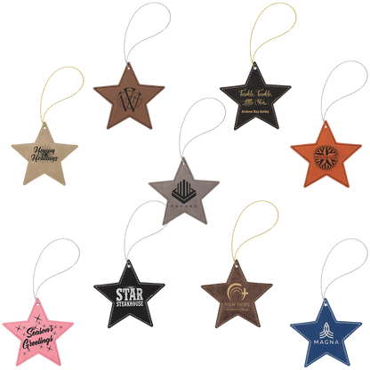 Laserable Leatherette Ornament with String