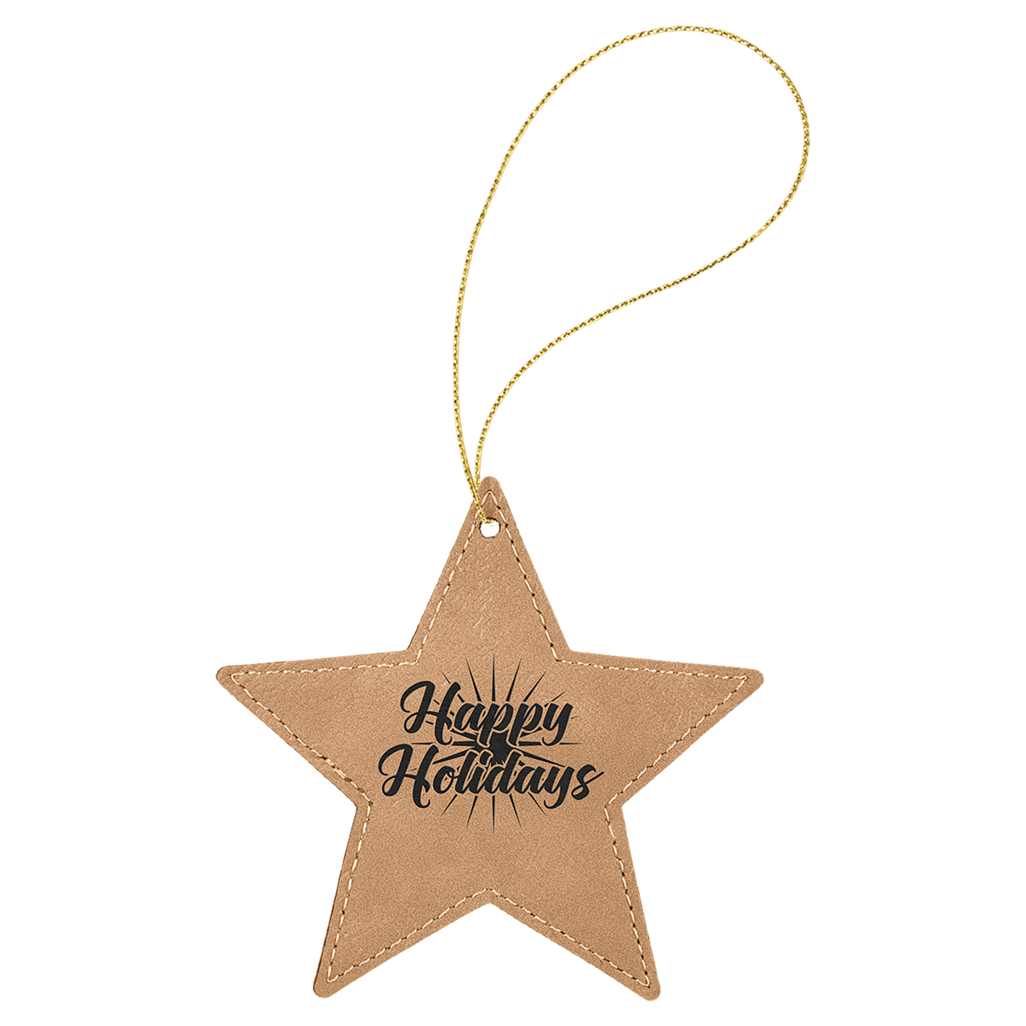 Laserable Leatherette Ornament with String