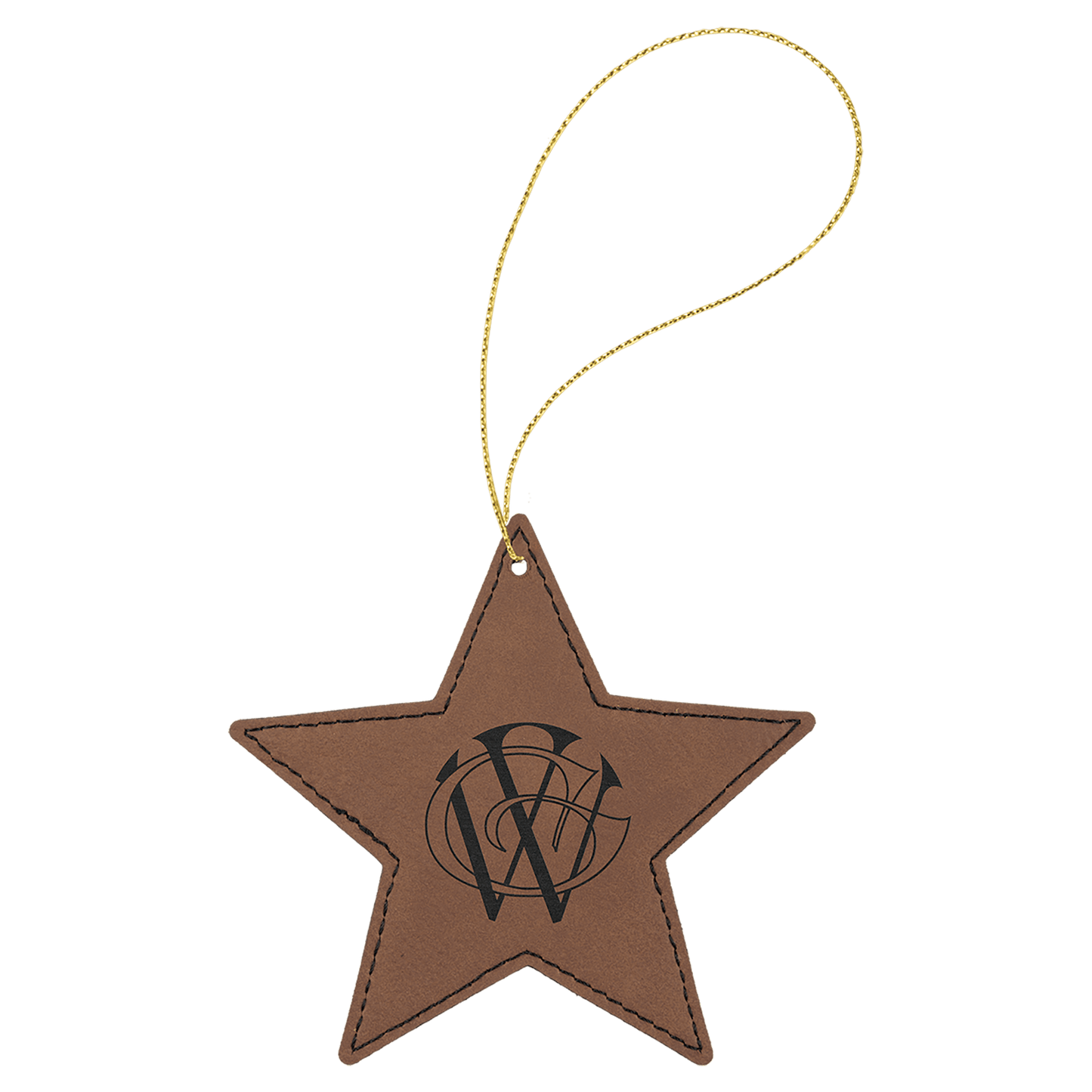 Laserable Leatherette Ornament with String