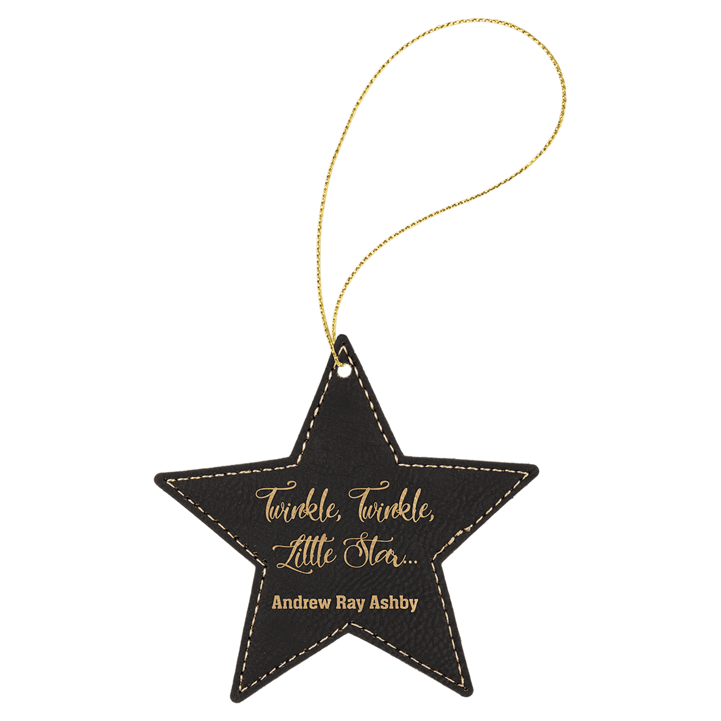Laserable Leatherette Ornament with String