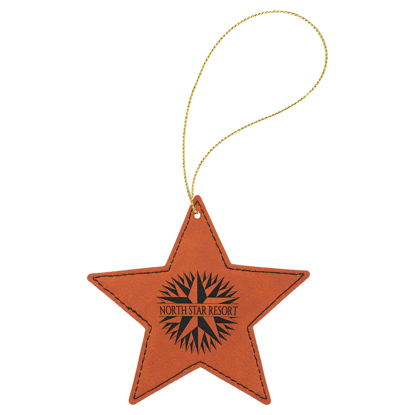 Laserable Leatherette Ornament with String