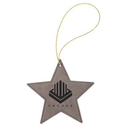 Laserable Leatherette Ornament with String
