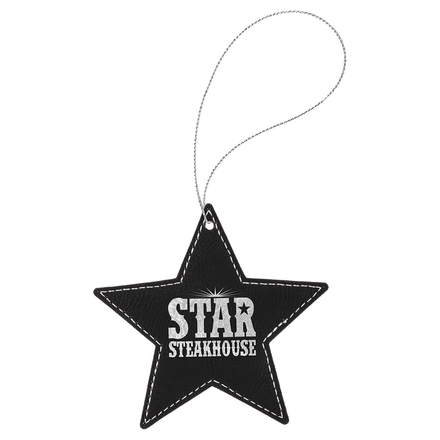Laserable Leatherette Ornament with String