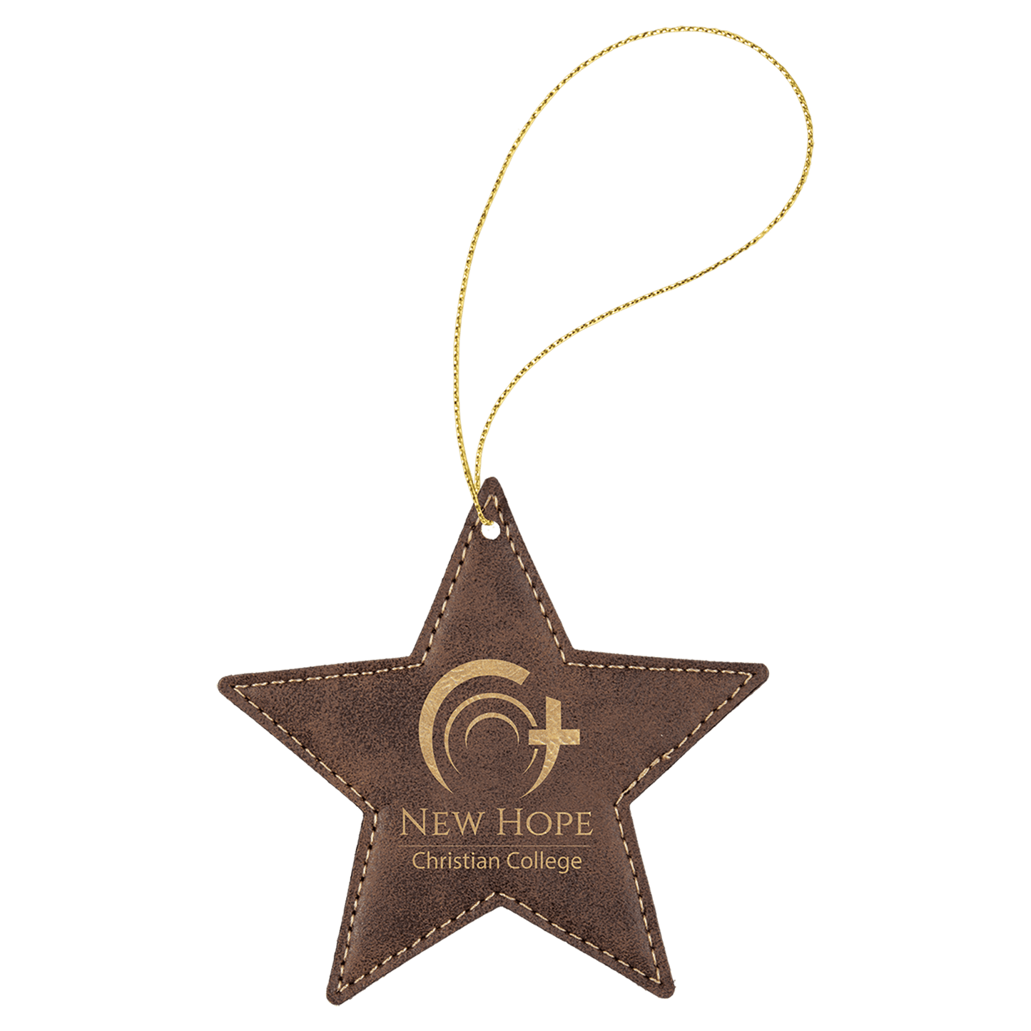 Laserable Leatherette Ornament with String
