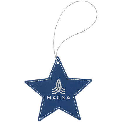 Laserable Leatherette Ornament with String