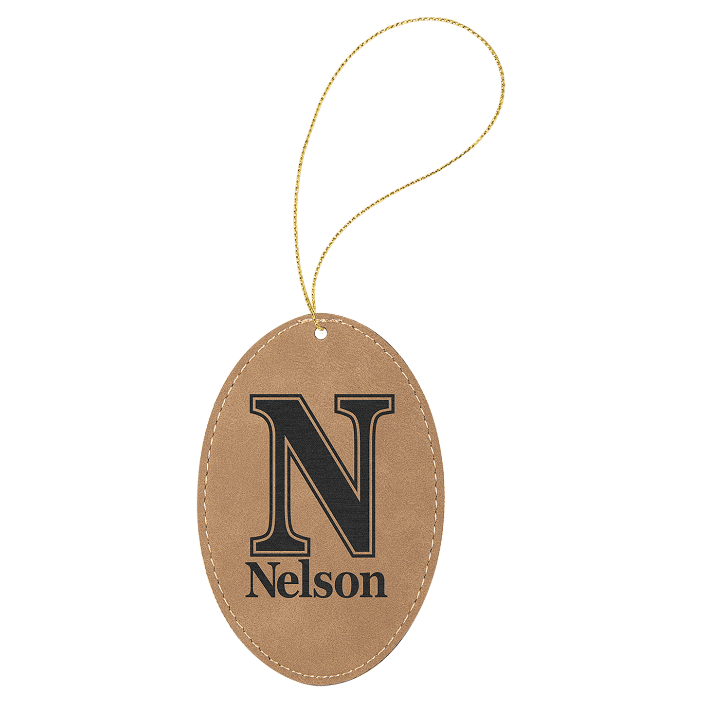 Laserable Leatherette Ornament with String