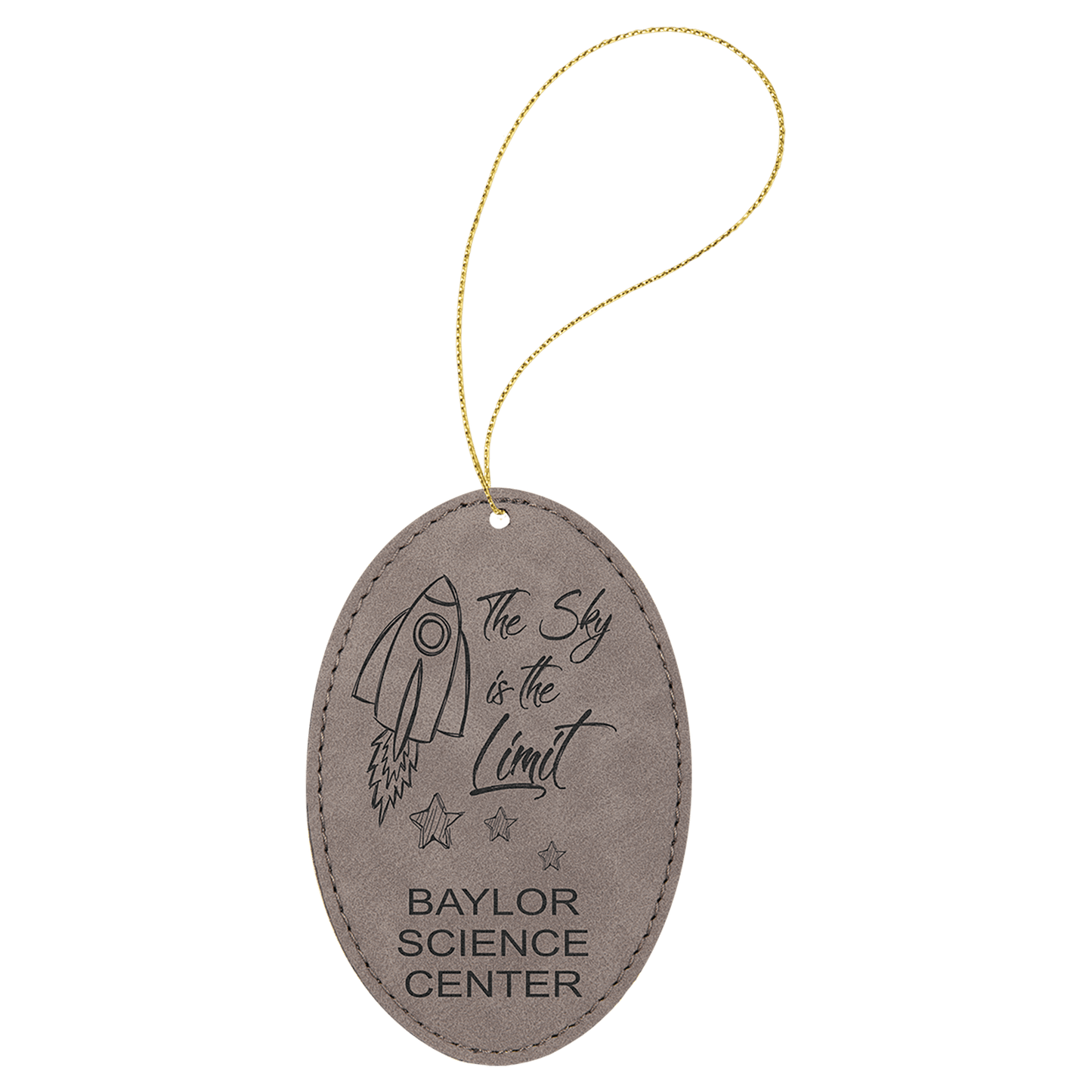 Laserable Leatherette Ornament with String