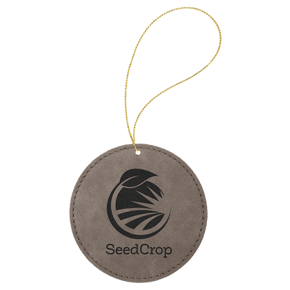 Laserable Leatherette Ornament with String