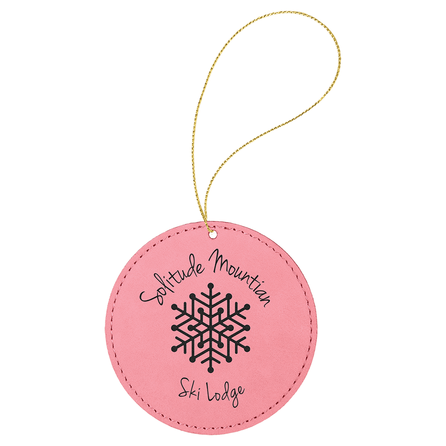 Laserable Leatherette Ornament with String