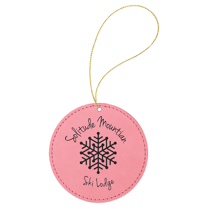 Laserable Leatherette Ornament with String