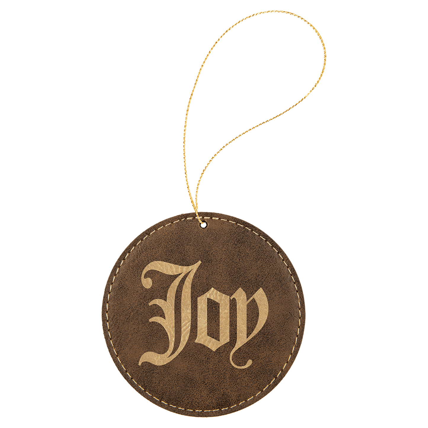Laserable Leatherette Ornament with String