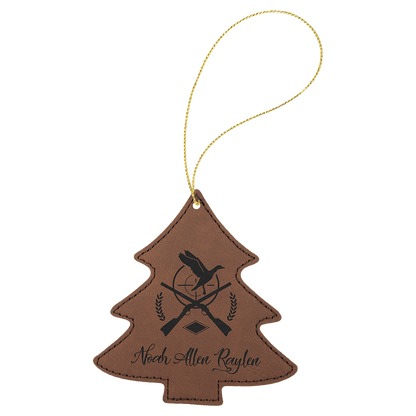 Laserable Leatherette Ornament with String