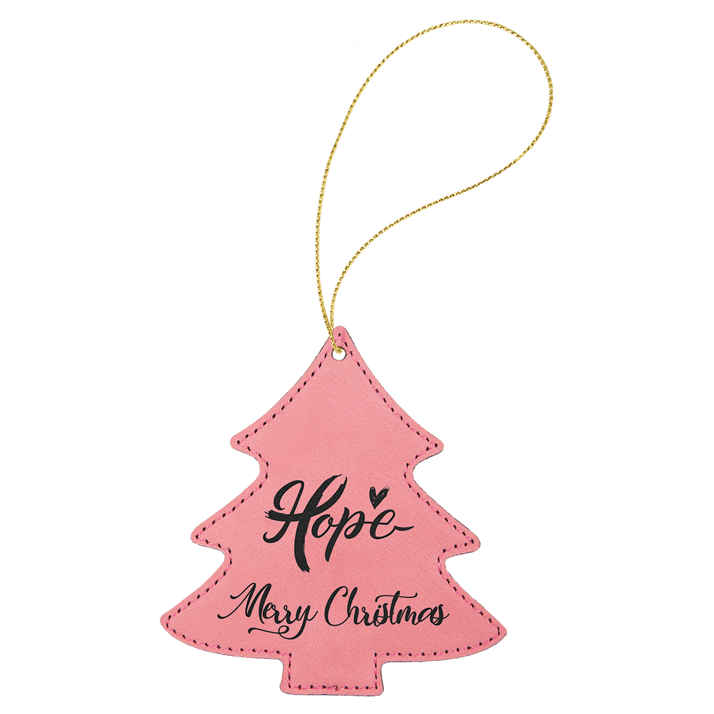 Laserable Leatherette Ornament with String