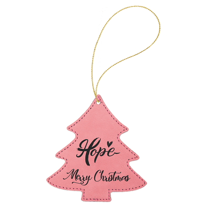 Laserable Leatherette Ornament with String