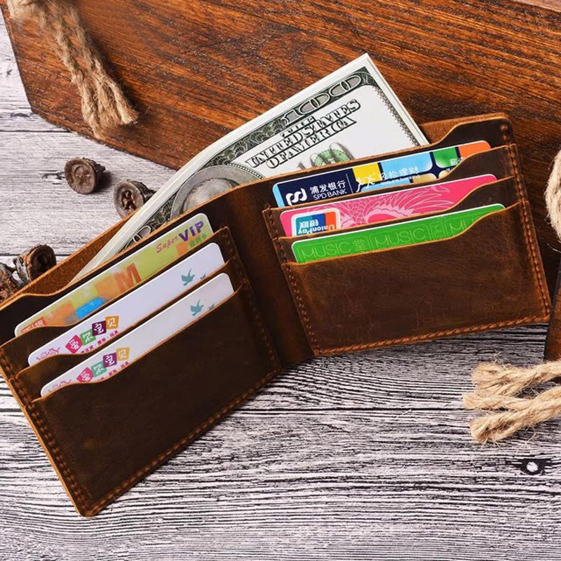 Genuine Leather Bifold Wallet
