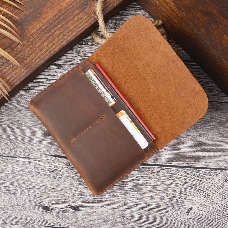 Vintage Passport Cover with Strap