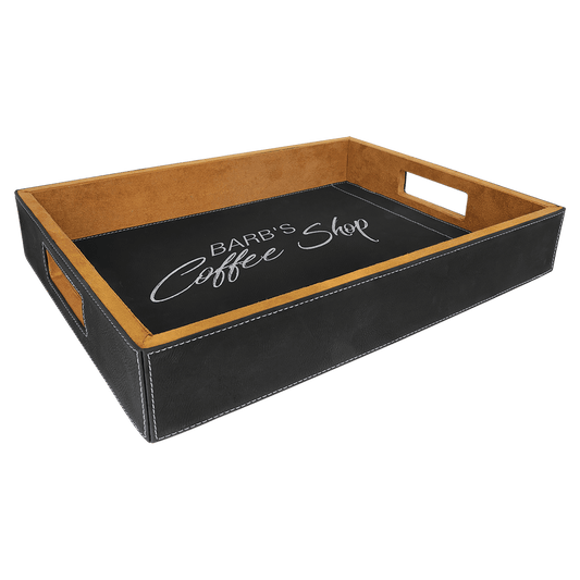 16" x 12" Laserable Leatherette Serving Tray