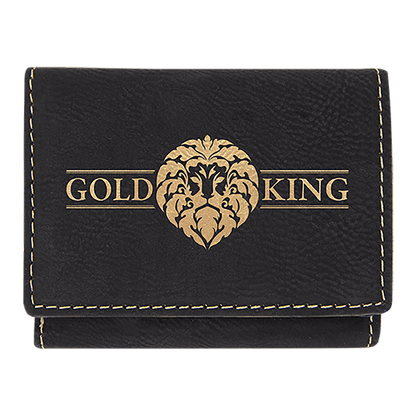 3" x 4" Laserable Leatherette Trifold Wallet