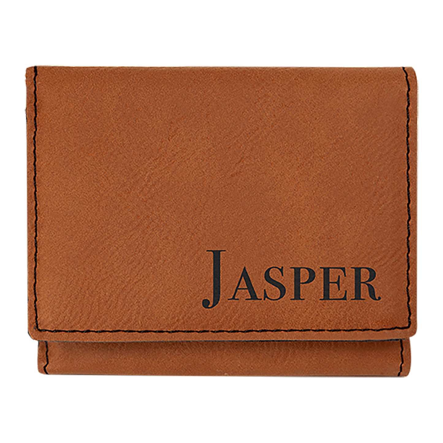 3" x 4" Laserable Leatherette Trifold Wallet