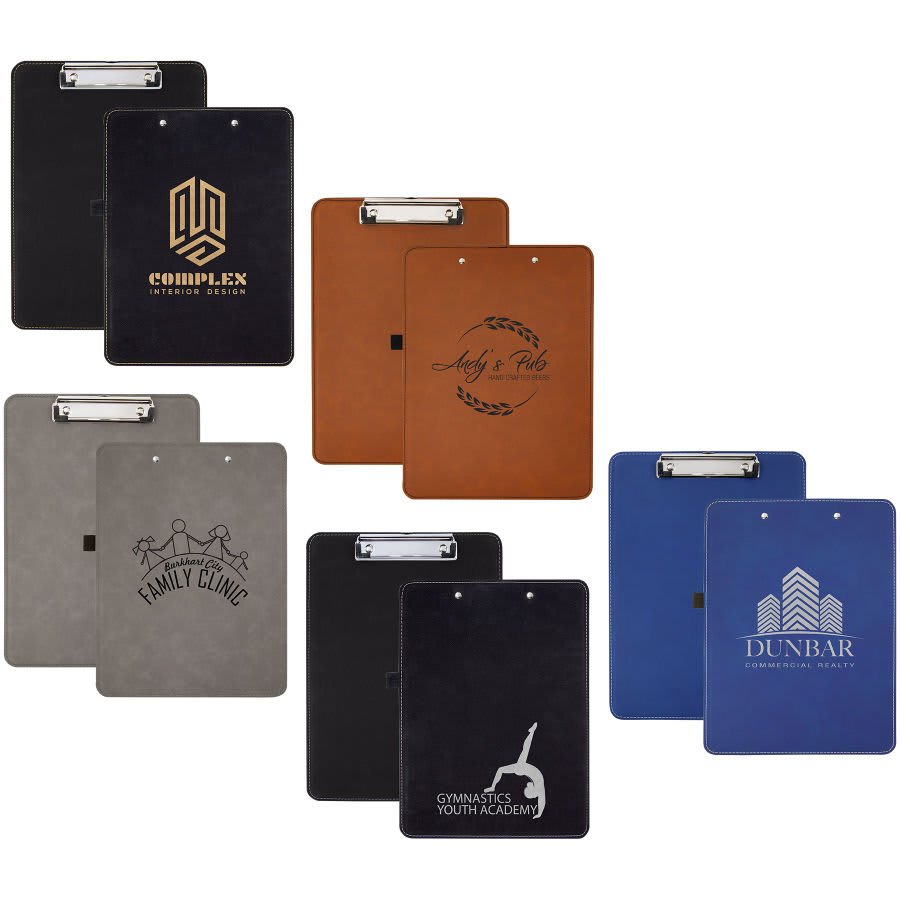 9" x 12 1/2"  Laserable Leatherette Clipboard
