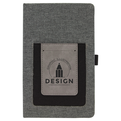 Laserable Leatherette Journal with Lined Notepad