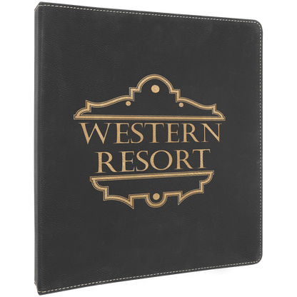Laserable Leatherette 3 Ring Binder